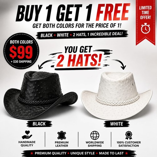 Cappello cowboy pelle - in,