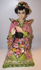 Scultura Geisha in porcellana