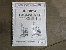 Kubota KX91-3 KX121-3 KX161-3 KX 91 121 161 U 35 Escavatore Manuale dell'acquirente
