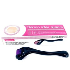 Derma Roller System 0,50mm per ricrescita capelli barba viso custodia da viaggio