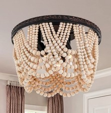 NUOVO lampadario plafoniera Boho con perline 3 luci da incasso