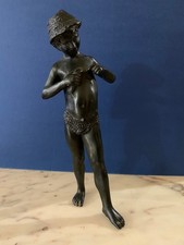 antica STATUA SCULTURA OPERA IL PESCATORELLO GIOVANNI VARLESE