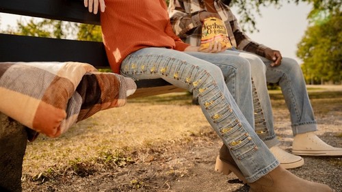 Jeans denim tascabile