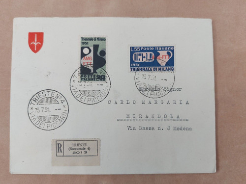 Fdc trieste zona 23 7 - zona, 23.7.1951