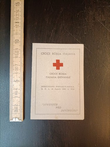 Tessera croce rossa - , italiana