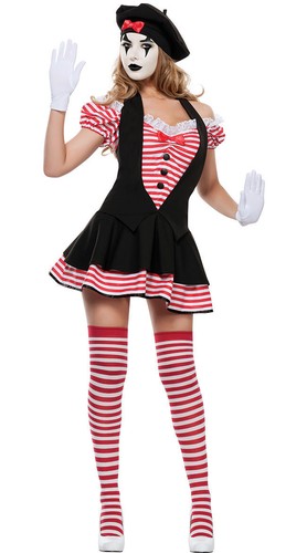 Costume donna mimo pierrot