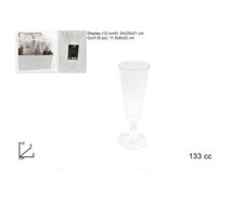 Set 72 Pezzi Flute Bicchieri In Plastica Trasparente 133cc Feste Party bal