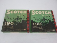 coppia di bobina nastro magnetico per registratore SCOTCH 190 PLASTIC registrati