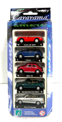 Cararama 5xauto porsche 550 - cararama,