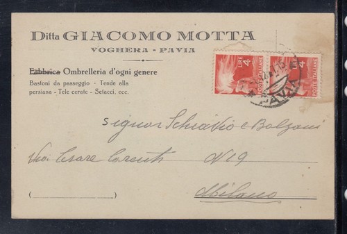 Cartolina voghera ombrelleria - cartolina,