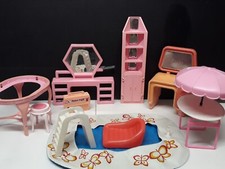 Mattel Barbie Arredo Assortito Sedia Tavolo Piscina Toilette VINTAGE 