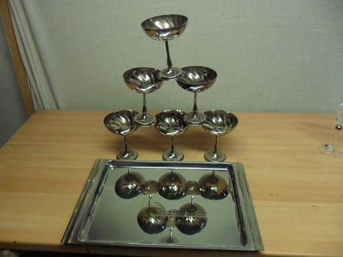 Vassoio acciaio inox coppe - 6,