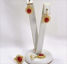 PARURE IN ORO 18 Kt  CORALLO