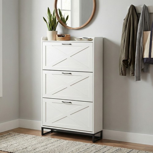 Barn door three - three-drawer, cabinet