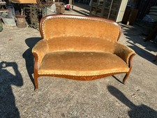 DIVANO LUIGI FILIPPO  DEI PRIMI DEL 900 CON INTARSIO FACENTE PARTE DI UN SALOTTO