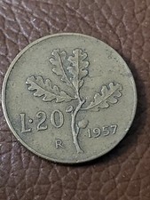 Italy 20 Lire 1957 Coin
