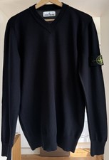 Maglione originale Stone Island maglia scollo a V M slim fit certificatologo