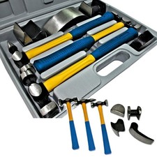 KIT ACCESSORI X CARROZZIERE CARROZZERIE ATTREZZI 4 TASSI 3 MARTELLI IN VALIGIA