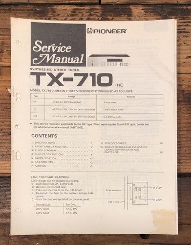 Pioneer 710 sintonizzatore - pioneer,