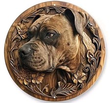 Insegna metallo cane Staffie