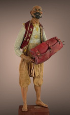 Figura Orientale 36 Cm Banda Presepiale Porta borsa Schiavo Presepe Napoletano