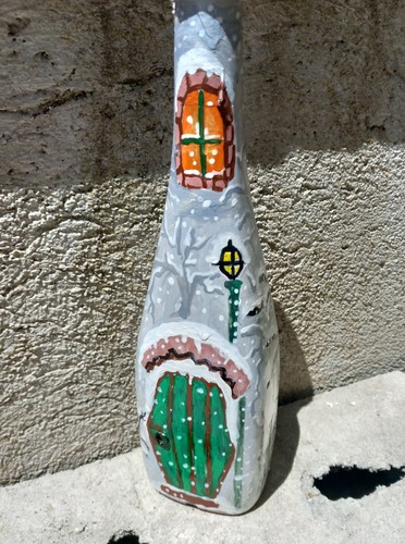 Bottiglia dipinta mano tipo - dipinta,