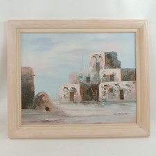 Dipinto originale Southwest Pueblo Living di K Mescal 20 x 16