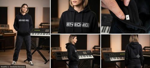 Felpa ensoniq nera taglia - ensoniq,