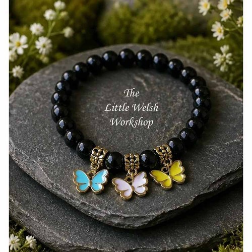 Bracciale agata nera con - , 3