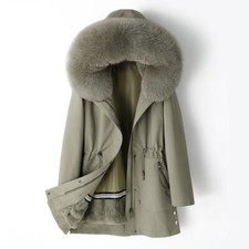 Parka donna con cappuccio vera