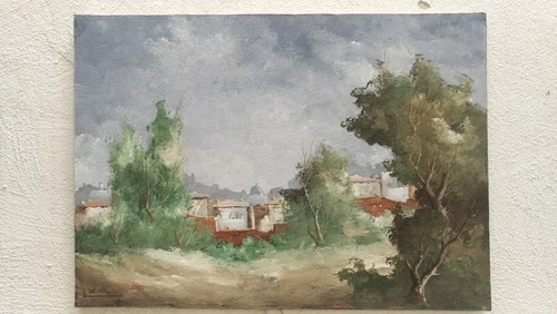 Dipinto olio tela di - su,