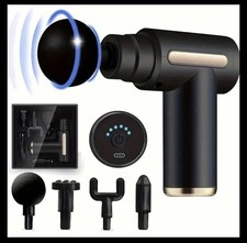 USB MASSAGE GUN – 6 SPEEDS & 4 HEADS - DEEP TISSUE MUSCLE RELAXER FOR GYM, SPORT