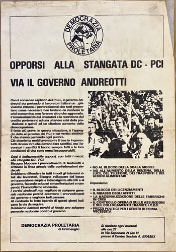 Democrazia proletaria poster - proletaria,