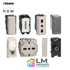 STOCK -  BTICINO LIVING NOW SABBIA (prese, interruttori, cover, pulsanti, usb..)