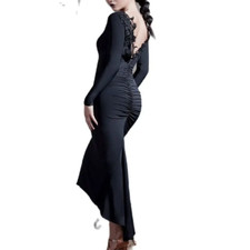 Embroider Backless Latin Dance