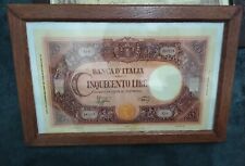 Quadro Banconota Cinquecento Lire "Barbetti" (Riproduzione)