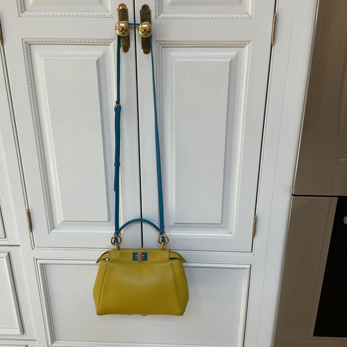 Fendi mini peekaboo - peekaboo, giallo