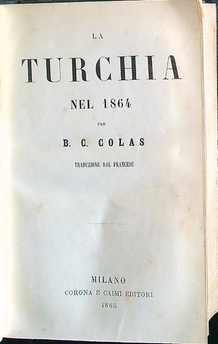 Turchia nel 1864 colas c - la,