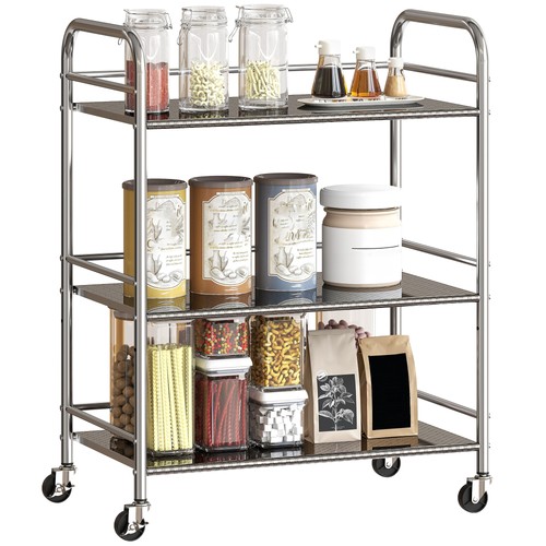 Homcom carrello multiuso 3 - multiuso,
