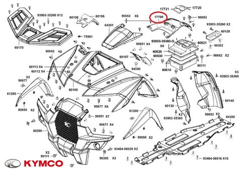 Neu oem kymco carene anteriore - neu,