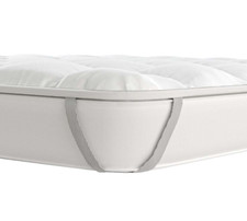 Topper Singolo Trapuntato 300 gr/mq con Elastici Basic Bianco