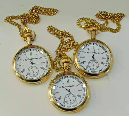 Lotto orologi tasca elgin - lotto, 3