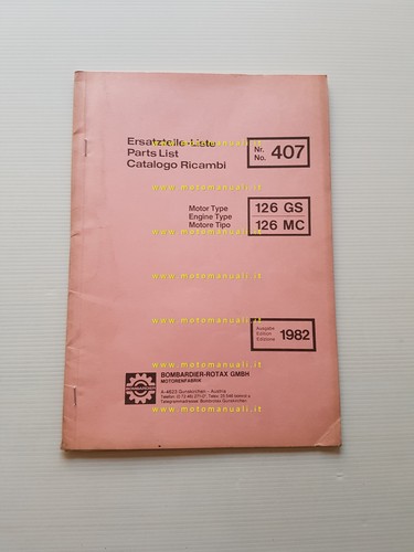 Rotax motore 126 1982 - rotax, gs-mc