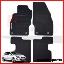 TAPPETI OPEL CORSA D DAL 2006 AL 2014 IN MOQUETTE CON RICAMO E 4 FISSAGGI 4 PZ