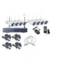 ✅KIT VIDEOSORVEGLIANZA WIRELESS 2 MP FULL HD WiFi 8 TELECAMERE NVR LAN REMOTO✅