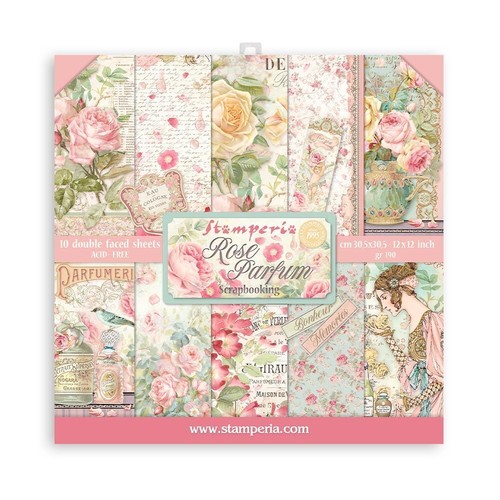 Blocco carte scrap rose - blocco, di