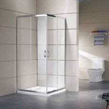 Box Doccia Vetro Trasparente Anticalcare Temperato 4MM Apertura Angolare Doppio 