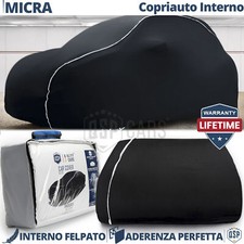 TELO COPRIAUTO Interno Per Nissan Micra Felpato Traspirante Nero Garanzia A VITA