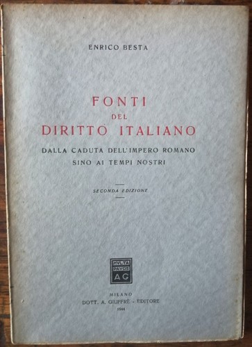Enrico besta fonti del - besta,