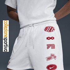 SHORTS PANTALONCINO NIKE CLUB FLOW CYCLE IB8264-100 - col. bianco/rosso
